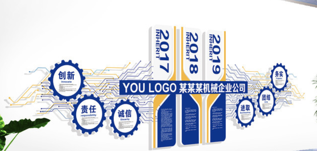 互聯網企業(yè)科技員工背景文化墻(圖3) 互聯網企業(yè)科技員工文化墻